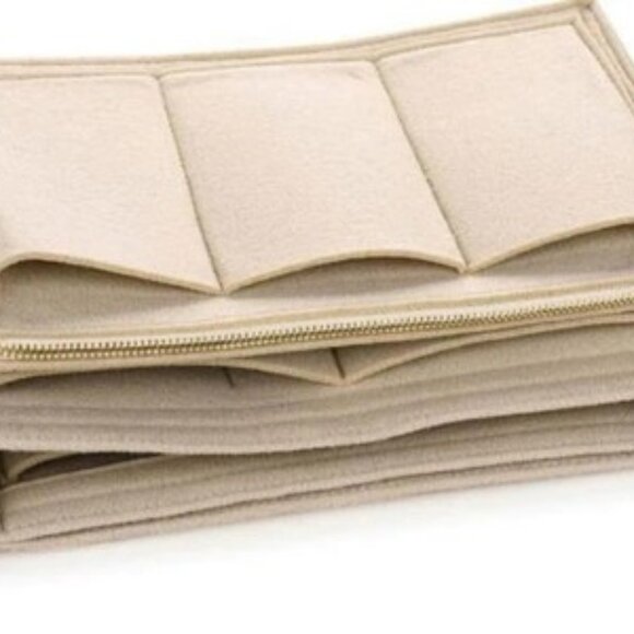 Insert/Organizer- XL- Designer Handbags/Totes -Khaki Style 1- NWT - Picture 6 of 9